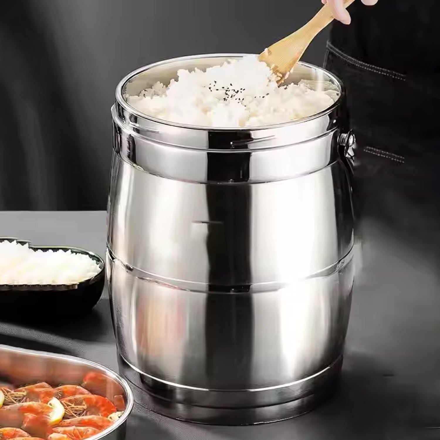 Stainless Steel Lunch Box, Insulated Lunch Box Double Vacuum‑Layer (2.2 Ltr.) Stainless Steel Lunch Box, Insulated Lunch Box Double Vacuum‑Layer (2.2 Ltr.)